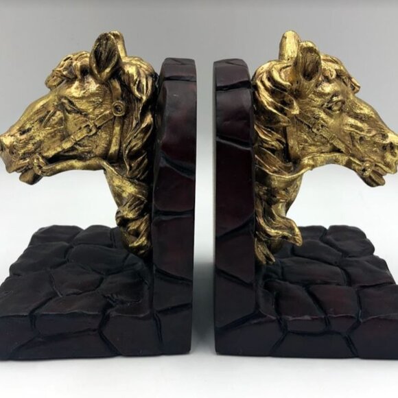 Vintage CBK Ltd. Ceramic Painted Horse Head Pair